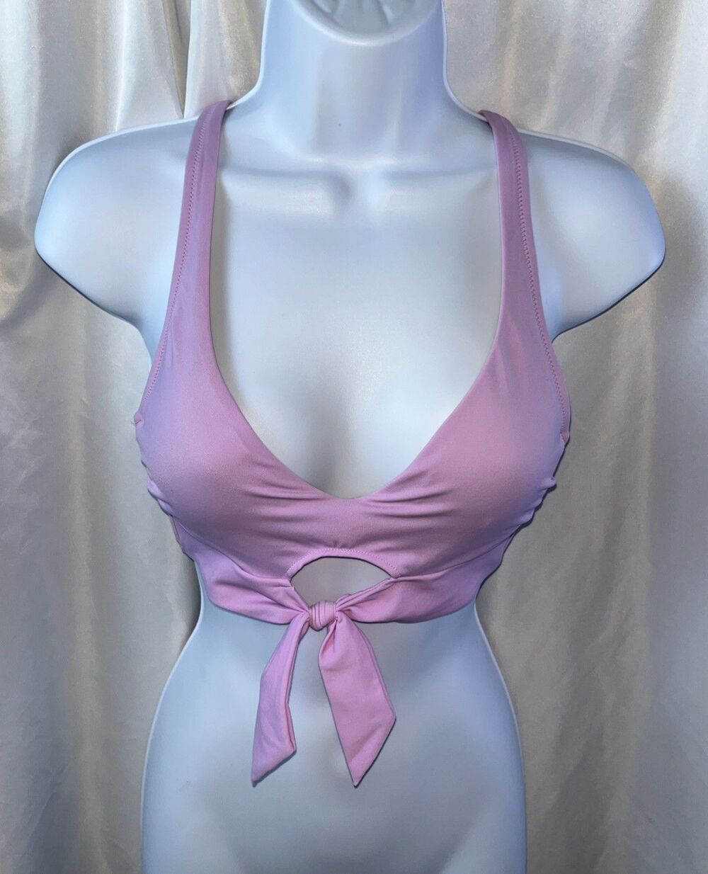 Shade & Shore Tie Front Underwired Bikini Top 32B Lavender 32B Beach Summer
